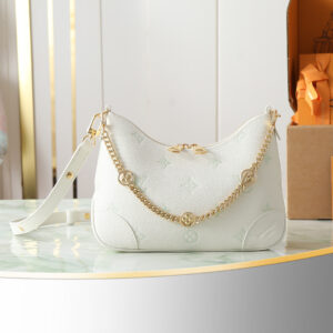 Louis Vuitton Boulogne PM Leather Crossbody Bag in Green and Cream