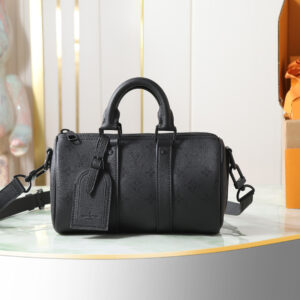 Louis Vuitton Keepall Bandoulière 25 Monogram Midnight Travel Bag