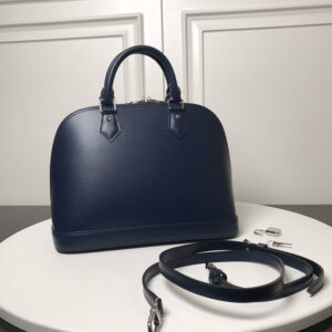 Louis Vuitton Alma Handbag in Blue Epi Leather