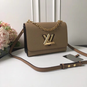 Medium Twist Leather Crossbody Bag