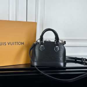 Louis Vuitton Nano Alma Handbag in Black