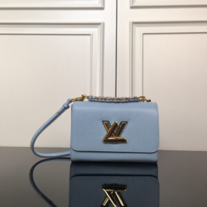 Louis Vuitton Twist Medium Braided Chain Bag in Powder Blue