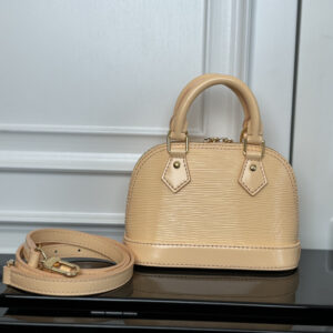 Louis Vuitton Nano Alma Epi Leather Crossbody Bag in Almond