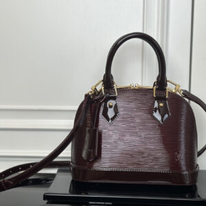 Alma BB Handbag in Burgundy Epi Leather