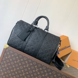 Louis Vuitton Keepall Bandoulière 35 Monogram Eclipse Travel Bag