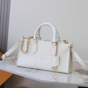Louis Vuitton OnTheGo EW Handbag in Blue Monogram Empreinte Leather