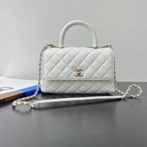 Coco Handle Pebbled Cowhide Handbag