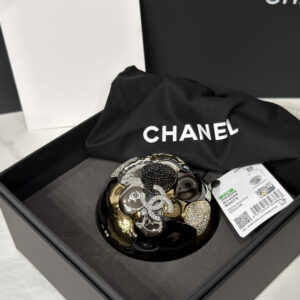 Chanel Camellia Ball-Chain Evening Clutch Bag