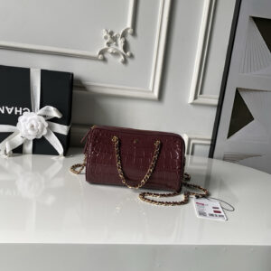 Chanel AS5390 Caviar Leather Boston Cylinder Bag