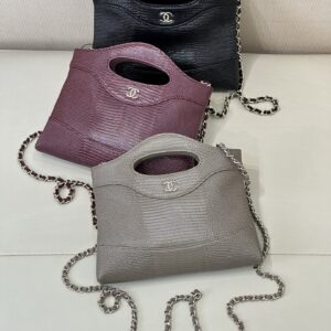 Chanel 31 Nano Crossbody Bag in Crocodile-Embossed Calfskin