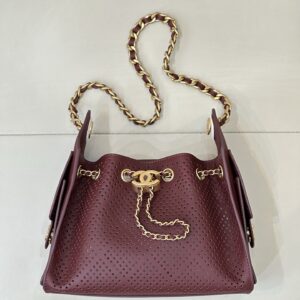 Chanel 25 Leather Drawstring Bucket Handbag