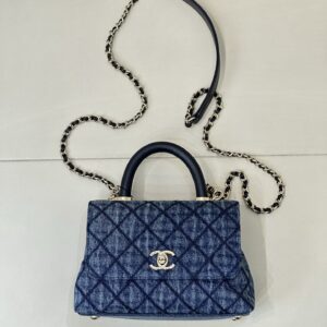 Chanel Coco Handle Mini Canvas Top-Handle Handbag