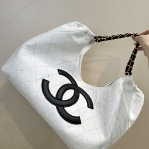 Chanel Coco Beach 2026 White Denim Tote Bag