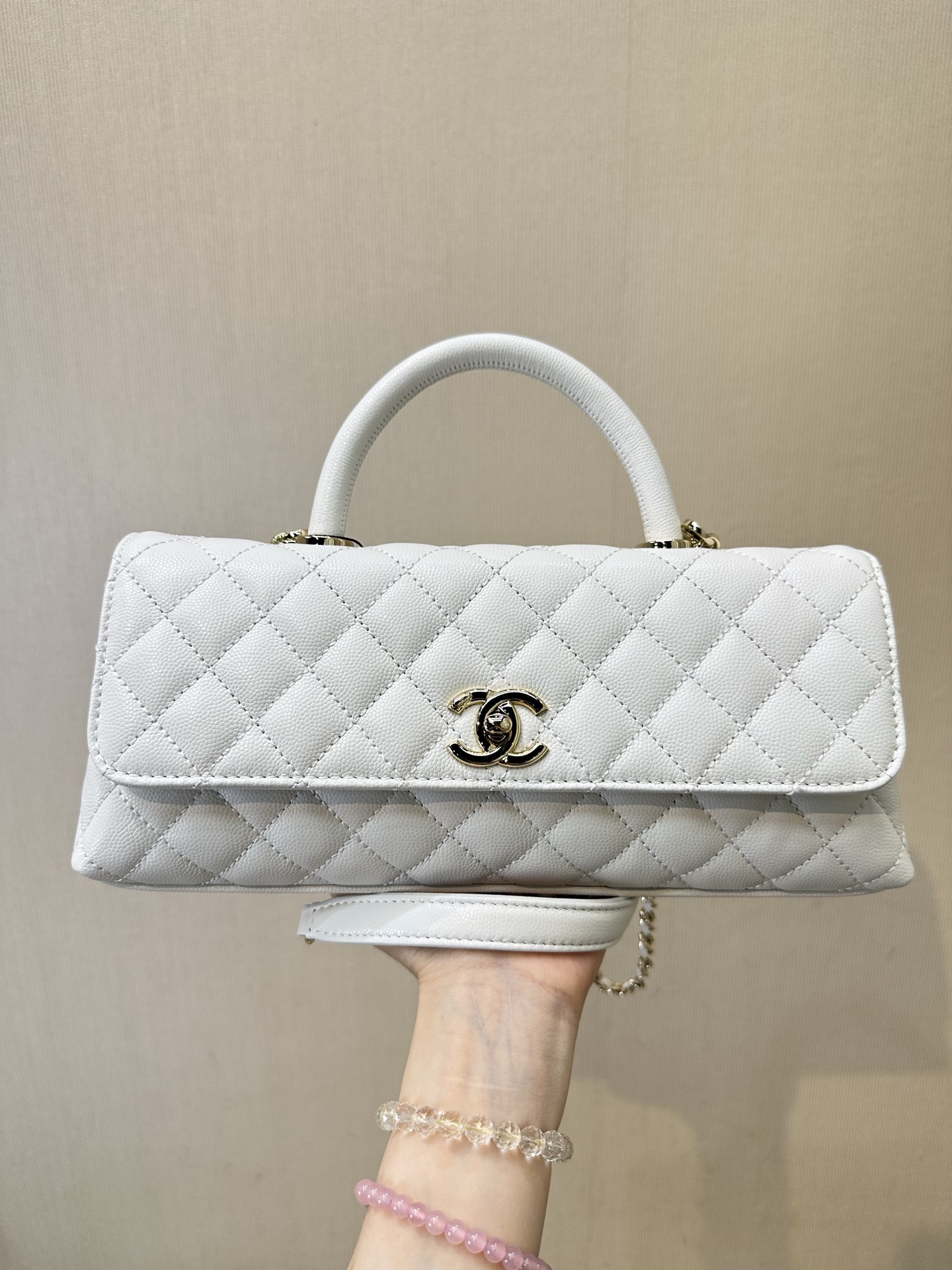 Chanel Coco Handle Leather Handbag, 30 cm
