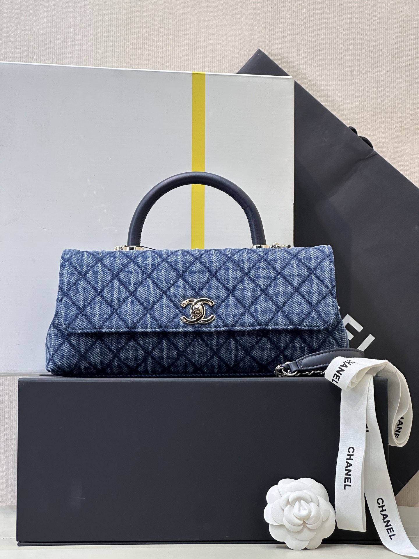 Chanel Coco Handle Canvas Handbag