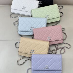 Chanel WOC Wallet on Chain with Quilted Flap and Double C Clasp