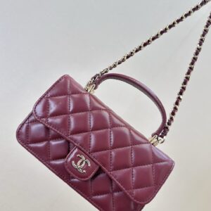 Quilted Handle Shoulder Bag with WOC Wallet