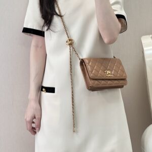 WOC Lambskin Flap Crossbody Bag