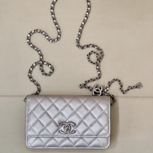 Small Lambskin Flap Crossbody Bag with Chain