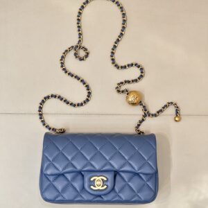 Chanel Mini Crossbody Bag with Gold Ball Detail