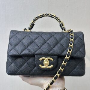 Chanel 24B Mini Classic Flap Leather Crossbody Bag