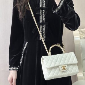 Chanel 24B Mini Flap Leather Crossbody Bag