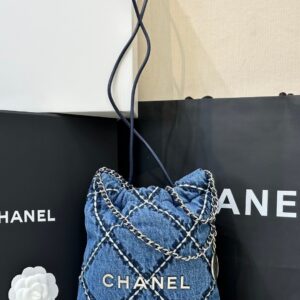Chanel 22 Mini Denim Shoulder Bag