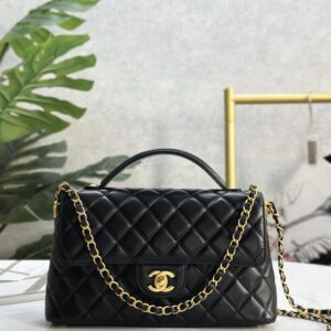 Kelly-Inspired Genuine Leather Crossbody Bag