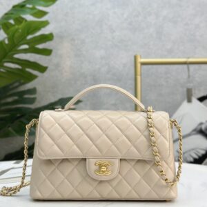 Hermès Kelly-Inspired Genuine Leather Top-Handle Bag