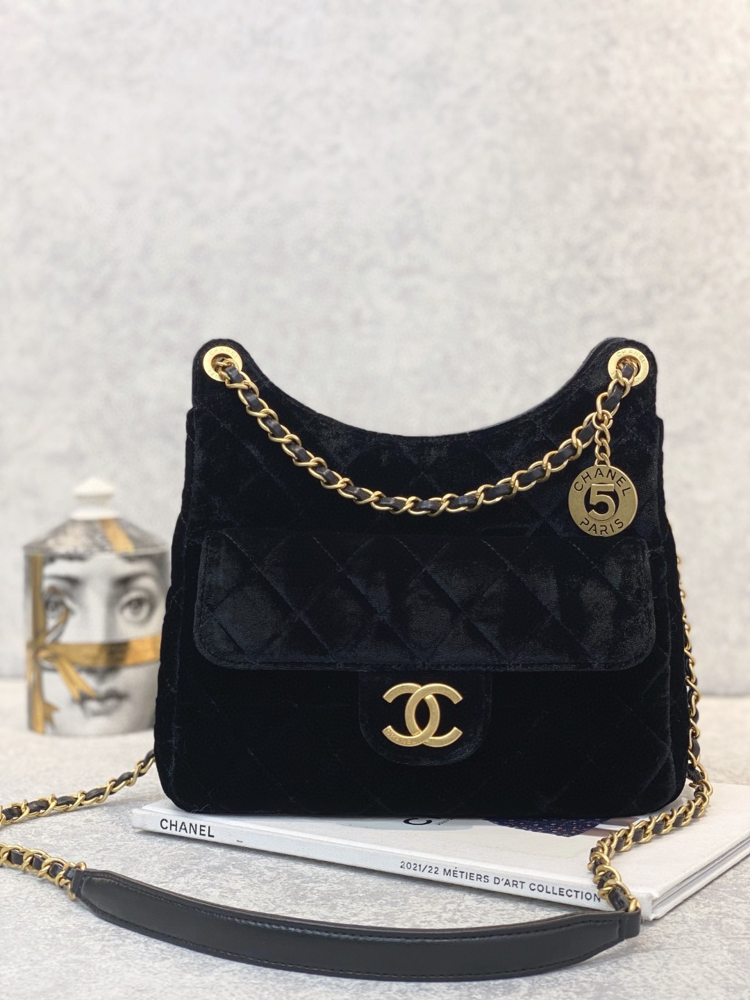 Chanel 23 Velvet Hobo Shoulder Bag