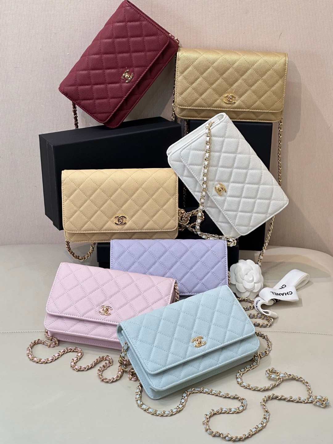Quilted Leather WOC Envelope Crossbody Bag