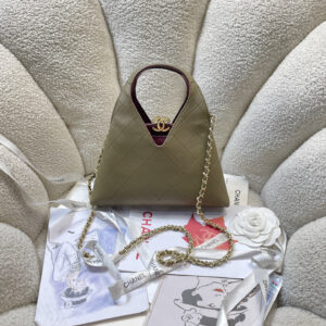 Chanel 26A Calfskin Triangle Chain Shoulder Bag