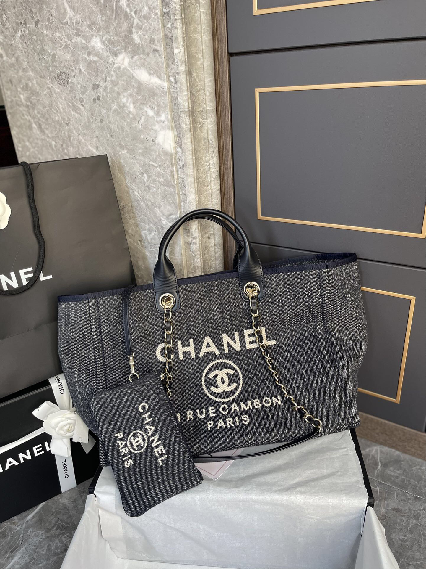 Chanel Classic Travel Shopping Tote Bag