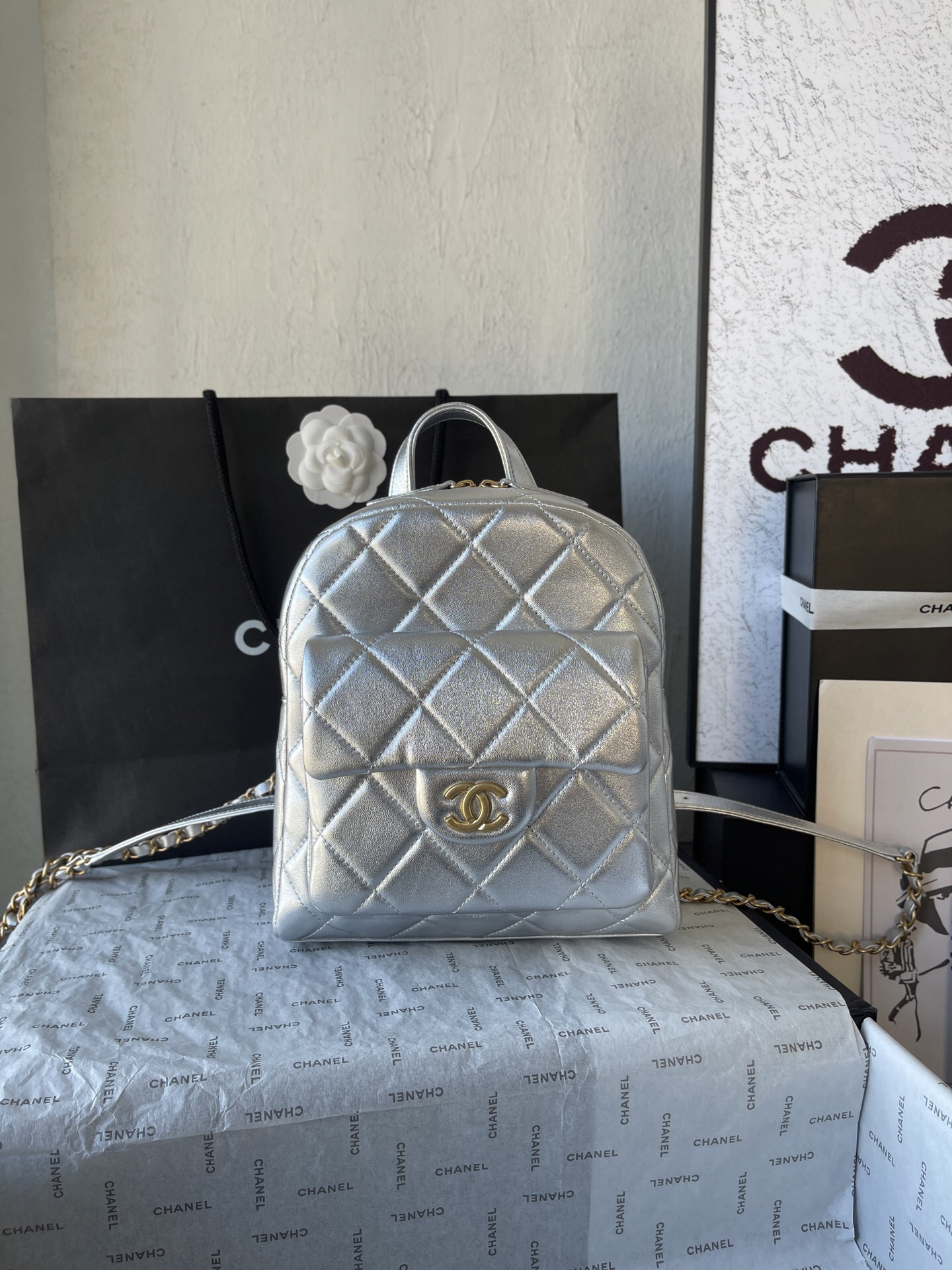 Chanel 25K Leather Backpack AS5793