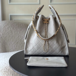 Chanel 25C Quilted Leather Hobo Shoulder Bag
