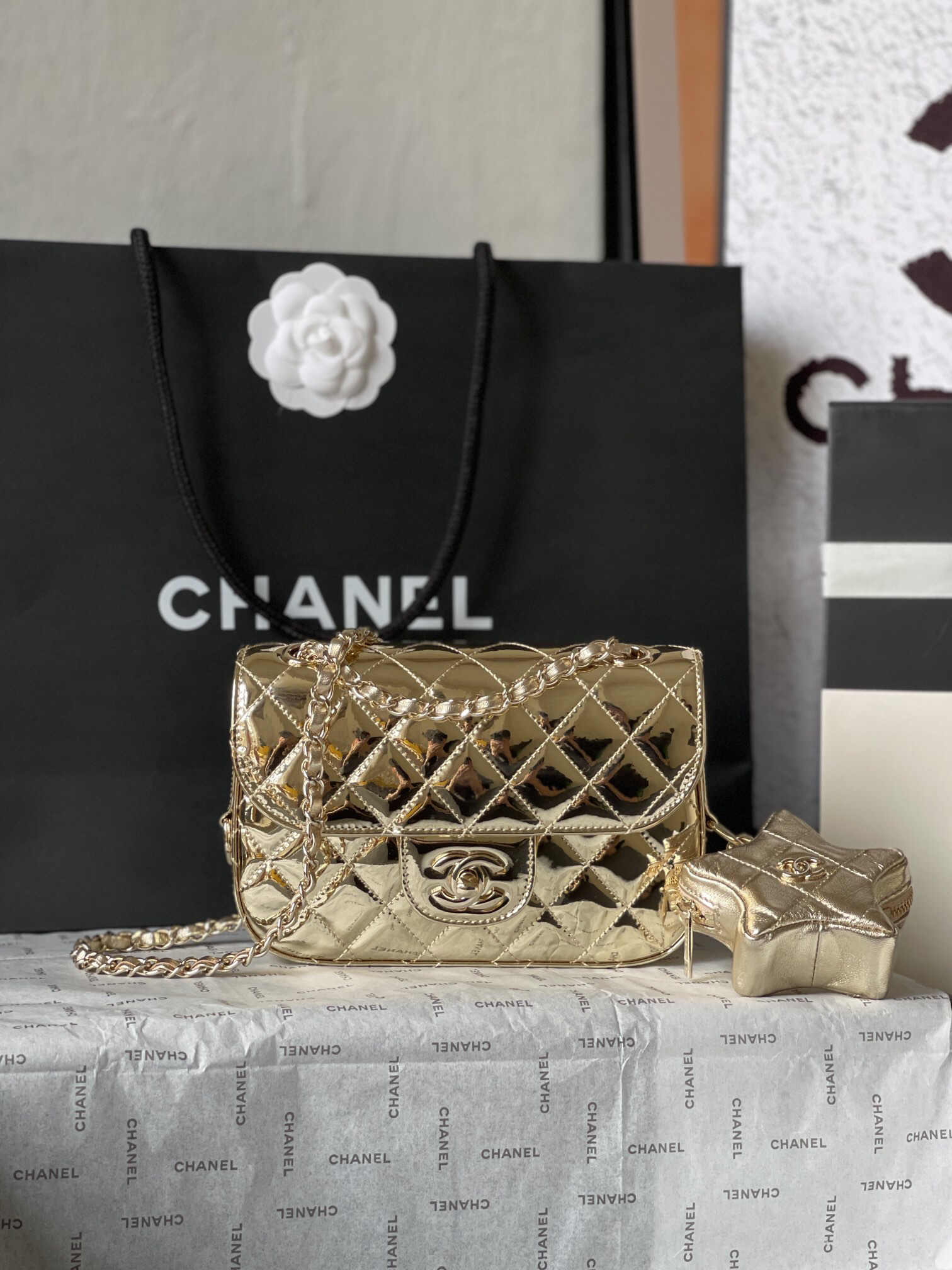 Chanel 24C Star Collection Lambskin Crossbody Bag