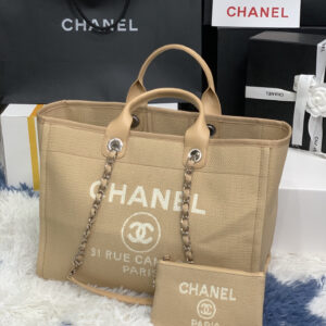 Chanel Denim Canvas Travel Shopping Tote Bag