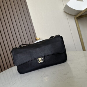 Chanel Black Flap Bag with Gold-Tone Hardware