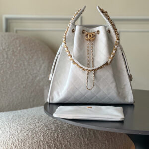 CHANEL 25 Textured Leather Hobo Shoulder Bag