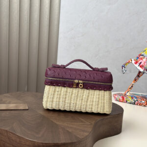 ExtraPocket Small Woven Bamboo Handbag