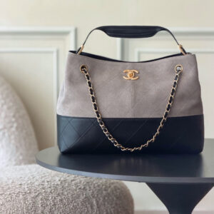 Velvet Handbag with Layered Mini Bag Design