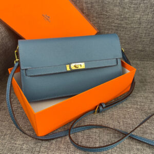 Hermes Kelly-Style Palm-Grain Cowhide Crossbody Bag