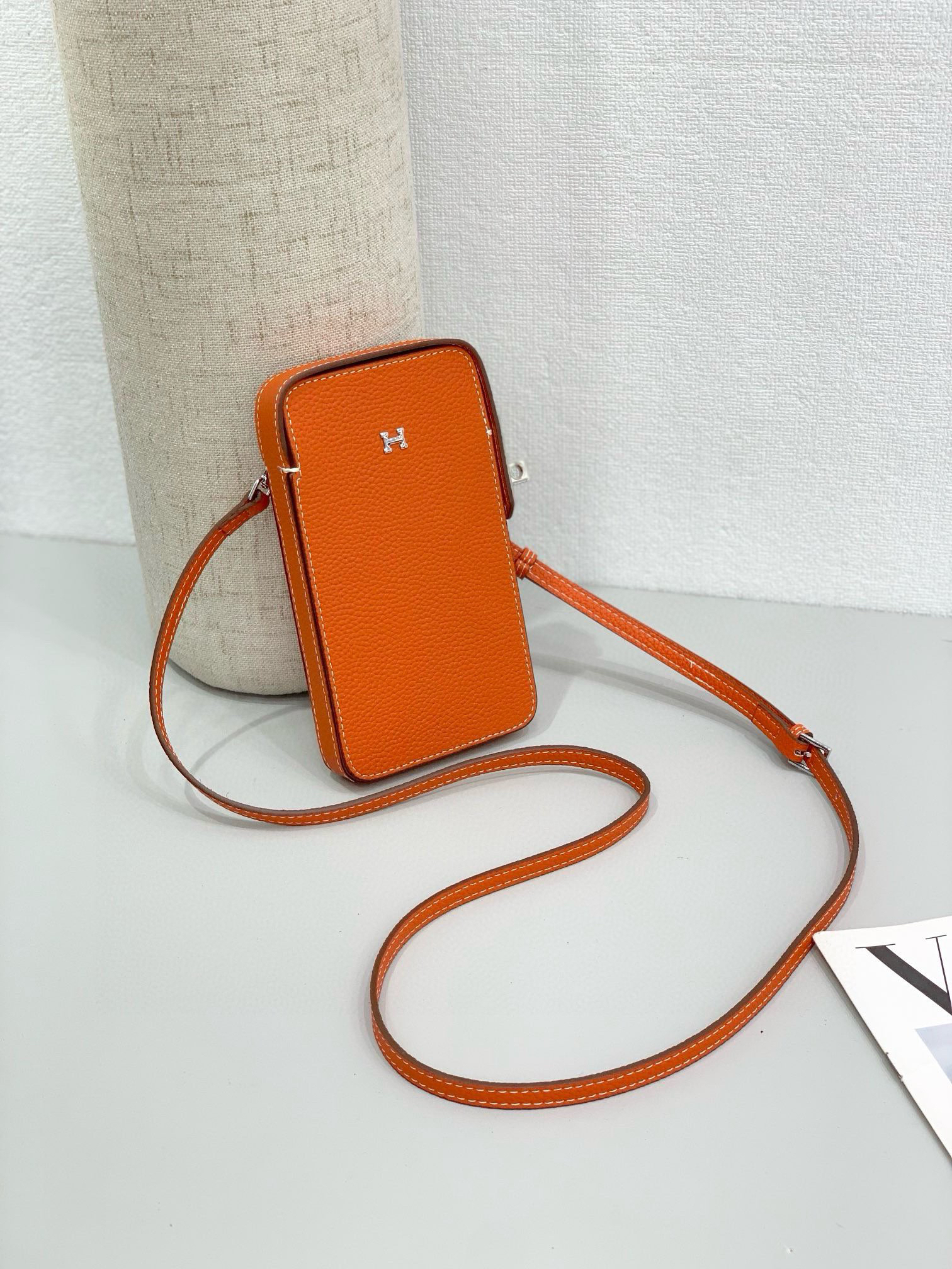 Hermès Hac a Box Tadelakt Calfskin Phone Case
