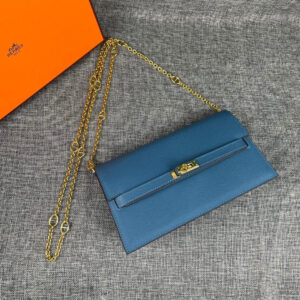 Hermès Kelly-Style Palm-Grain Leather Shoulder Crossbody Bag