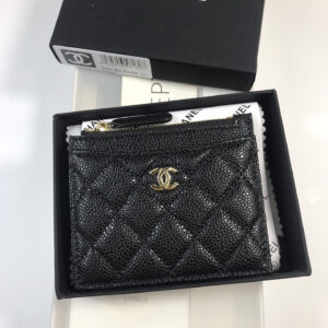 Chanel Textured Calfskin Card Holder