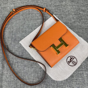 Hermes Constance Palm-Grain Leather Mini Bag