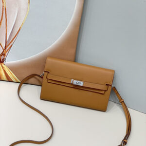 Hermes Kelly WOC Palm-Grain Cowhide Shoulder Bag