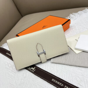 Hermes Women’s Togo Leather Zip Pocket Long Wallet