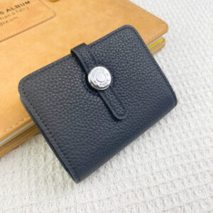 Hermès Togo Leather Wallet with Silver Clasp