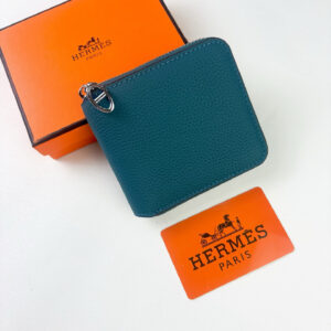 Hermes Silk’in Zip Wallet in Barenia and Togo Leather
